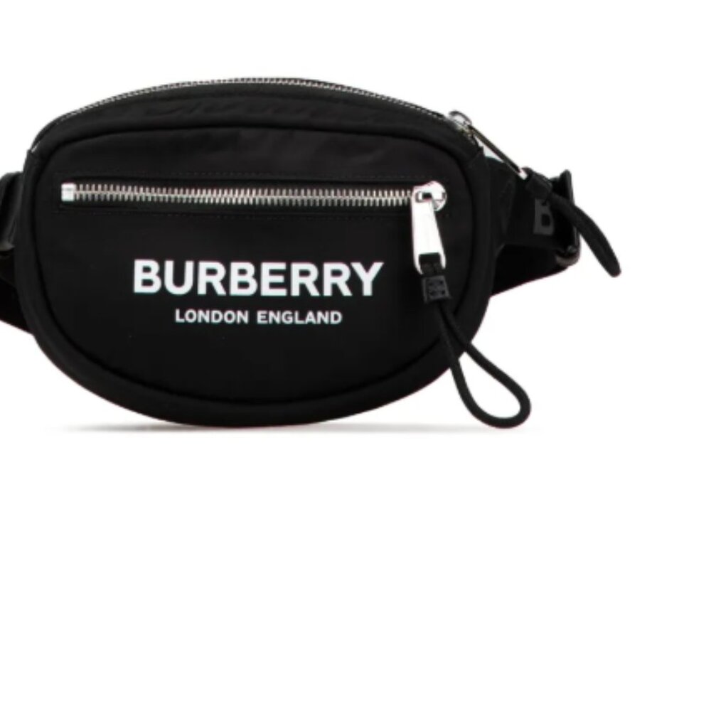 Burberry Belt Bag, Unisex Black Shoulder Bags, Pre-Loved